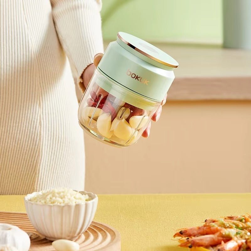 Electric Garlic Chopper & Food Processor – Mini Kitchen Grinder (USB Rechargeable) - NEXSHOP