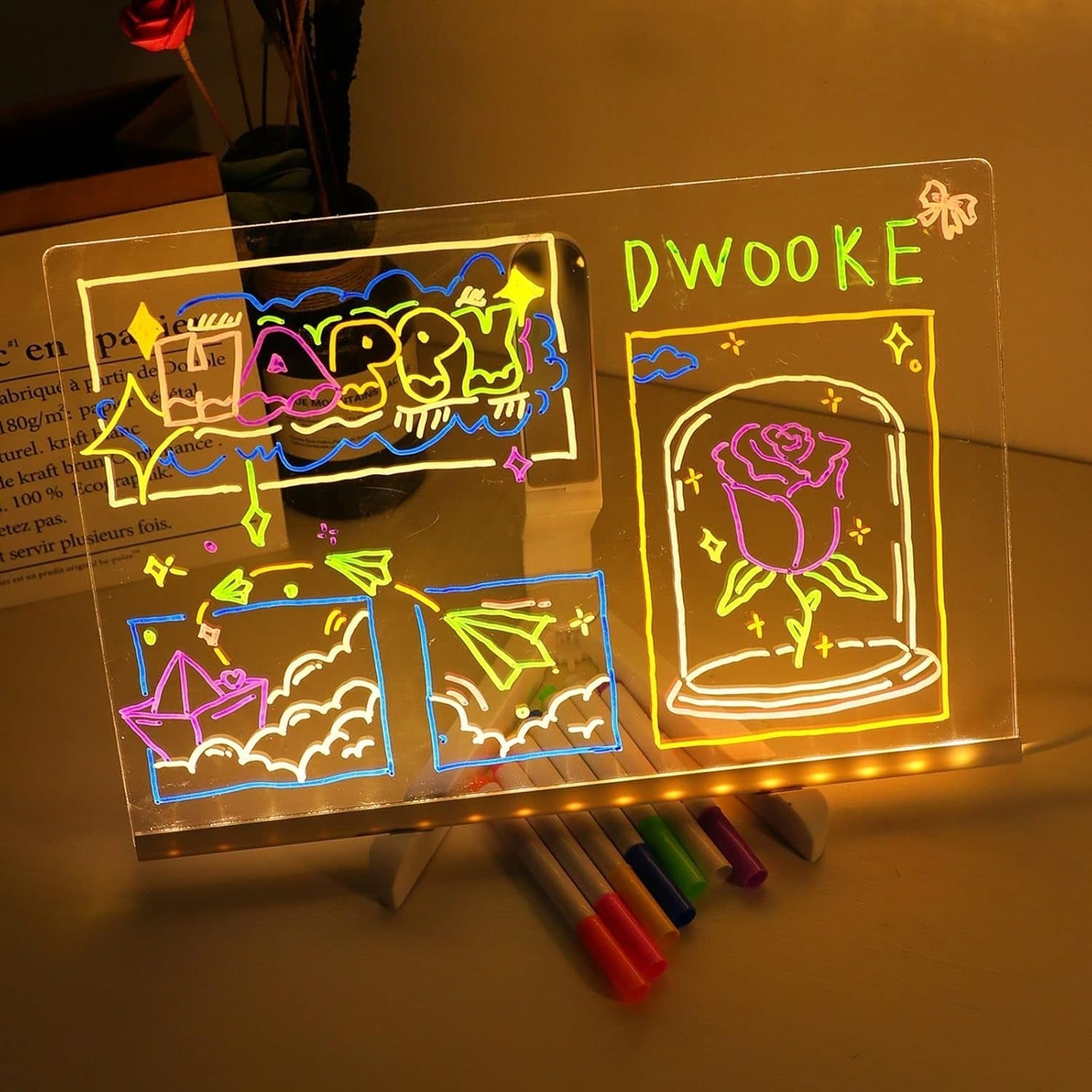 Magic Glow Drawing Board for Kids – LED Light Drawing Tablet (Reusable & Fun Learning Toy) - NEXSHOP